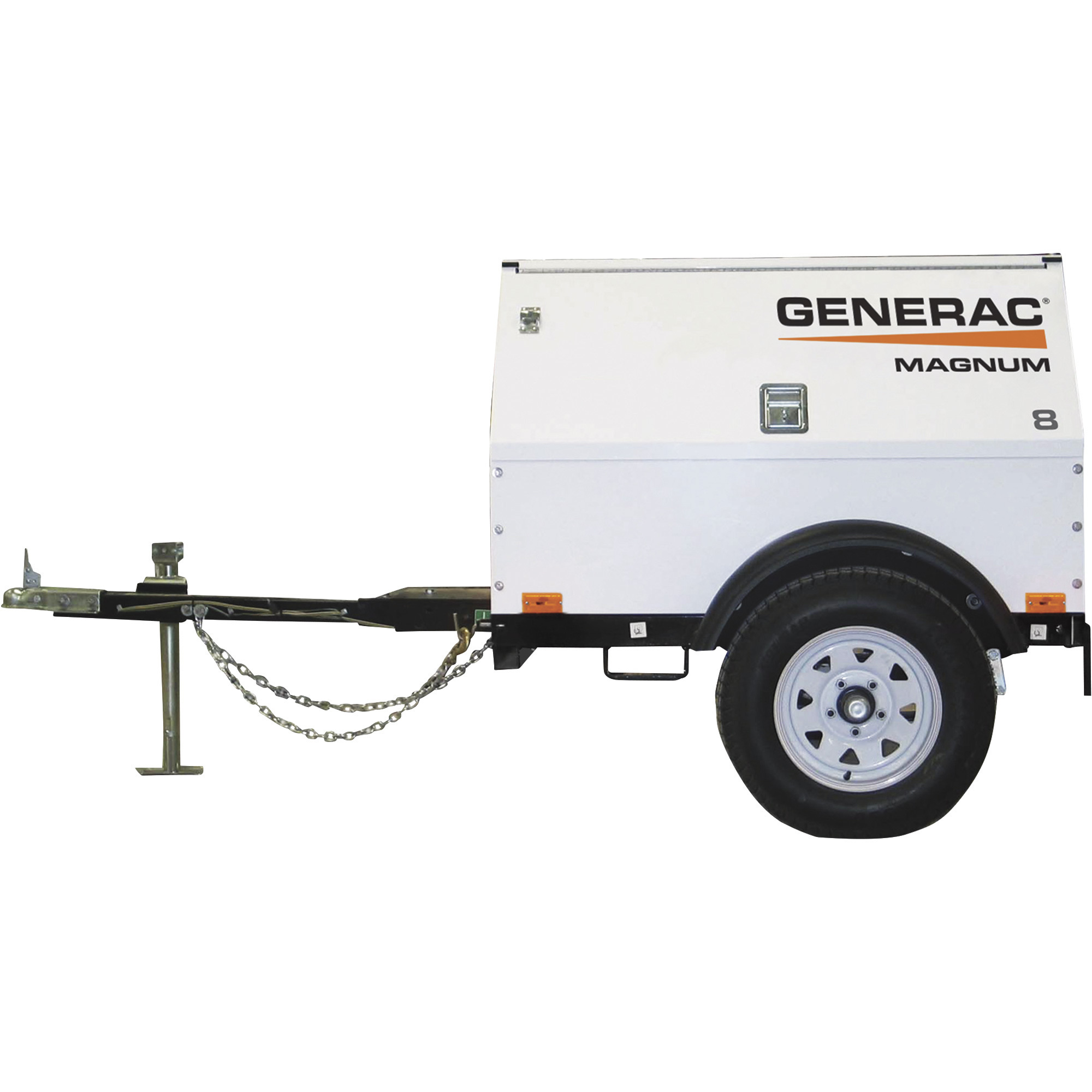 Generac Towable Mobile Diesel Generator, 9kW/8.1kW, Single Phase, Electric Start, Model# 6782